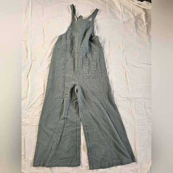 Listicle Pants - Listicle M Cotton Green Textured Overalls